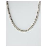 10K White Gold & Diamond Tennis Necklace