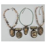 Carved Animal Necklaces & Pendants With Pearl & Be