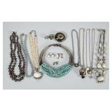 Collection of Shell Stone & Beaded Necklaces Earri