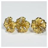 14K Yellow Gold Ring w/ Matching 14K Earrings