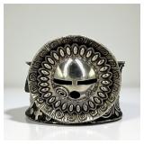 Alex Sanchez Kachina Sterling Silver Cuff Bracelet