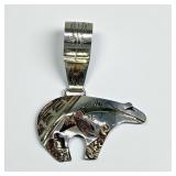 Calvin Begay Navajo Sterling Silver & Mixed Metal