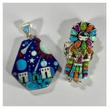 Southwestern Sterling & Multi Stone Pendant & Ring