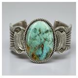 Garrett Hale Large Sterling Turquoise Cuff Bracele