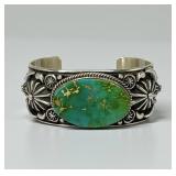 Albert Jake Sterling Silver Turquoise Cuff Bracele