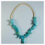 Hand Carved Turquoise Native American Fetish Neckl