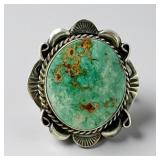 Large-Betta Lee Navajo Sterling & Turquoise Ring
