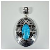 Large Joseph Coriz Santo Domingo Sterling & 14K Tu