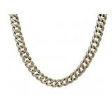 David Yurman Sterling Curb Necklace with 14K Gold