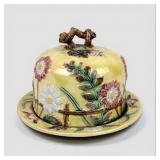 Antique Majolica Cheese Dome