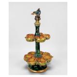 Majolica Hand Painted Egg Holder