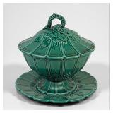 Sarreguemines Majolica Grape & Vine Tureen