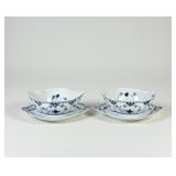 Pair of Royal Copenhagen Blue Fluted Half Lace Sau