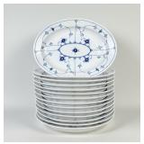 (14pc) Royal Copenhagen Blue Fluted Serving Dishes