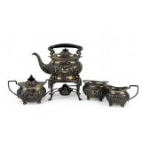 William Adams Hallmarked Sterling Silver Tea Set