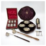 (13) Antique Hallmarked Sterling Napkin Rings And