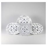 (4pc) Royal Copenhagen Blue Fluted Plain Porcelain