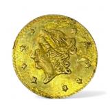 1871 Round 1/2 Dollar Gold Coin