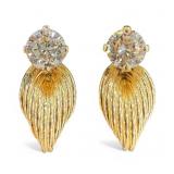 1/2 Carat Diamond & 14K Gold Earrings