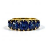 18K Gold Ladies Sapphire Ring