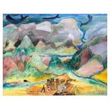 Warrington Colescott Watercolor On Paper