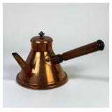 Mauviel Copper Gooseneck Teapot With Wooden Handle
