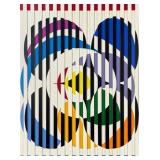 Yaacov Agam "Birth of a Flag 1976" Embossed Scre