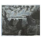 Tom Uttech "Bear Walking" Lithograph