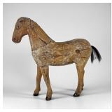 19th Century Hand Carved Wooden Horse