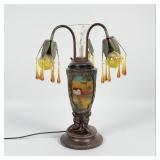 Art Deco Reverse Painted Table Lamp
