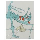 Salvador Dali "Homage To Quevedo III" Etching