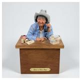 Gene Zesch "Have A Nice Day" Bronze & Wood Sculp