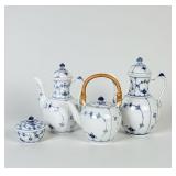 Royal Copenhagen Blue Fluted Coffee, Tea Pots & Su