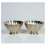 (2) Sterling Silver Scalloped Bowls