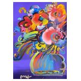 Peter Max "Flowers" Mixed Media on Paper