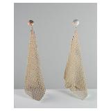 Tiffany & Co Sterling Scarf Mesh Earrings