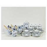 (17pc) Group Of Royal Copenhagen Blue Fluted Porce
