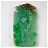Finely Carved Jadeite Pendant