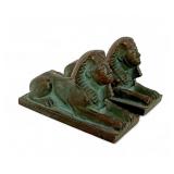 Pair of Tiffany Studios "Sphinx" Paperweights
