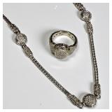 John Hardy 18K & Sterling w/ Diamonds Necklace and