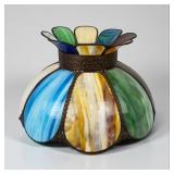 Eight Panel Slag Glass "Lotus" Shade