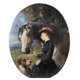 19th c. Companions of the Chaseï¿½ Oil On Canva