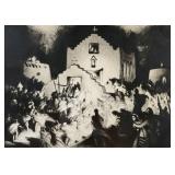 Gene Kloss "Processional" Aquatint & Drypoint On
