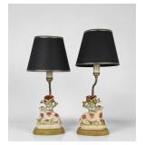 Pair of Staffordshire Sheep Lamps