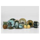 Group of Vintage Majolica Plates & Serving Pieces