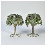 Pair Of Grapevine Leaf Table Lamps (B)