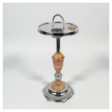 Vintage Chrome Lighted Cigarette Stand with Round