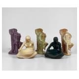 (5pc) Frankoma Native American Pottery Figures