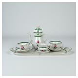 (7pc) Herend Vienna Rose Tea Set