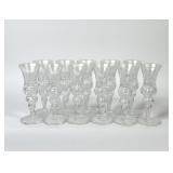 (11pc) Vintage Hand-Blown Cordial Glasses